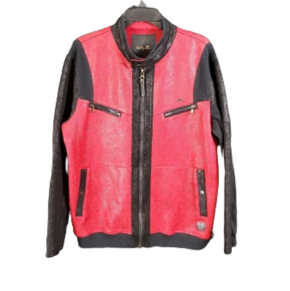 *NWOT A.Tiziano Metallic Colorblock Bomber Jacket